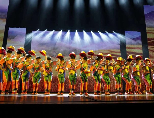 Chaoyang Theatre acrobatics show featuring Chinese performers on stage in Beijing