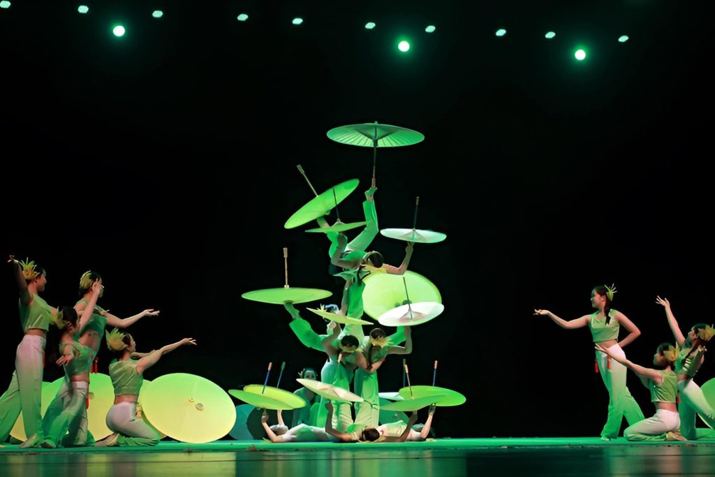 Chaoyang Theatre acrobatics show featuring Chinese performers on stage in Beijing